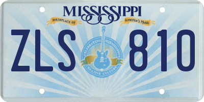 MS license plate ZLS810