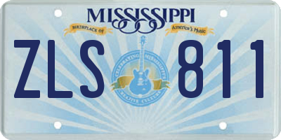 MS license plate ZLS811