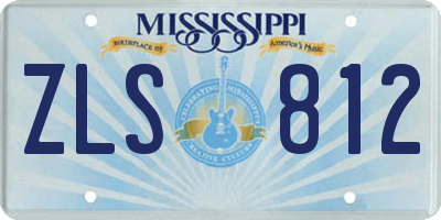 MS license plate ZLS812