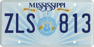 MS license plate ZLS813