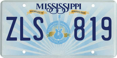 MS license plate ZLS819