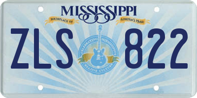 MS license plate ZLS822