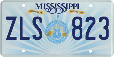 MS license plate ZLS823