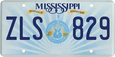 MS license plate ZLS829