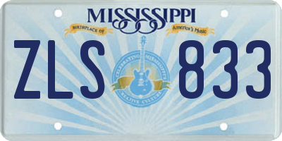 MS license plate ZLS833