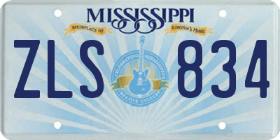 MS license plate ZLS834