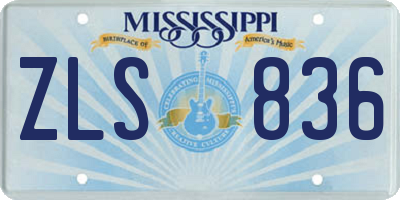 MS license plate ZLS836