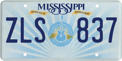 MS license plate ZLS837