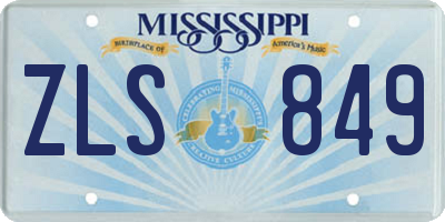 MS license plate ZLS849