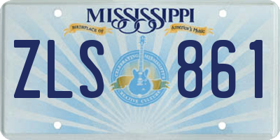 MS license plate ZLS861