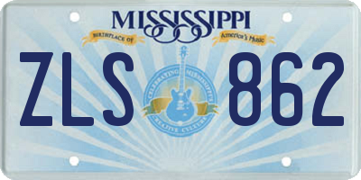 MS license plate ZLS862
