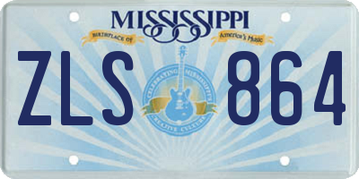 MS license plate ZLS864