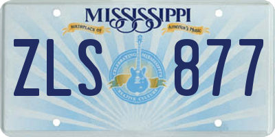 MS license plate ZLS877