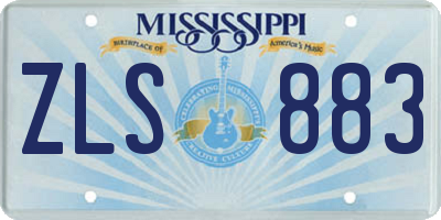 MS license plate ZLS883