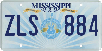 MS license plate ZLS884