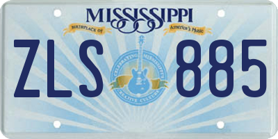 MS license plate ZLS885