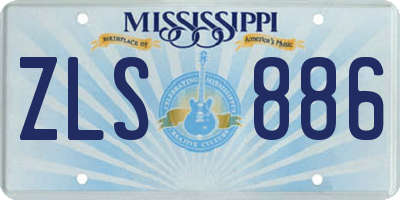 MS license plate ZLS886