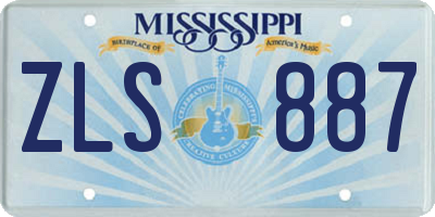 MS license plate ZLS887