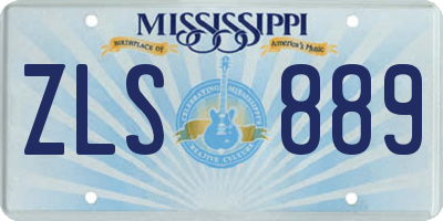 MS license plate ZLS889
