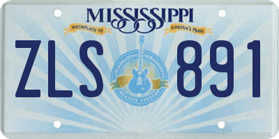 MS license plate ZLS891