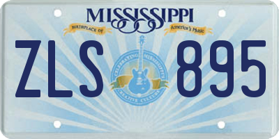 MS license plate ZLS895