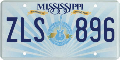 MS license plate ZLS896