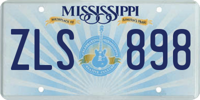 MS license plate ZLS898