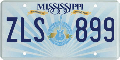 MS license plate ZLS899