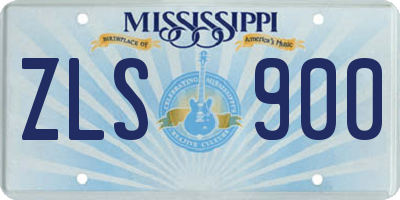 MS license plate ZLS900