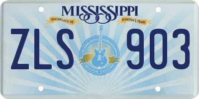 MS license plate ZLS903