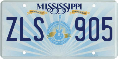 MS license plate ZLS905