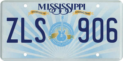 MS license plate ZLS906