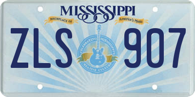 MS license plate ZLS907