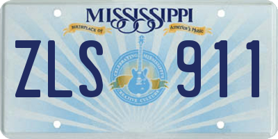 MS license plate ZLS911