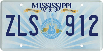 MS license plate ZLS912