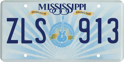 MS license plate ZLS913