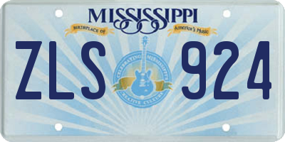 MS license plate ZLS924