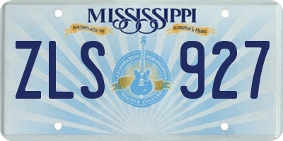 MS license plate ZLS927