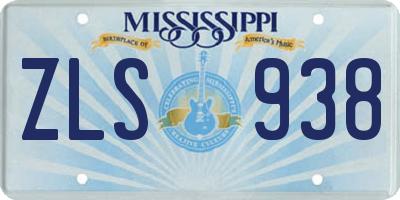 MS license plate ZLS938