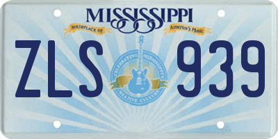 MS license plate ZLS939