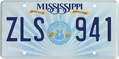 MS license plate ZLS941