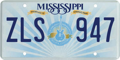 MS license plate ZLS947