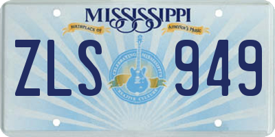 MS license plate ZLS949