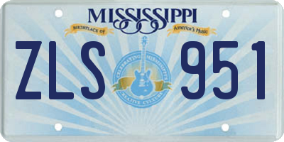 MS license plate ZLS951