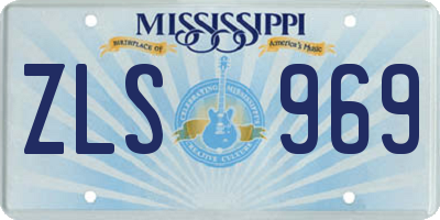 MS license plate ZLS969