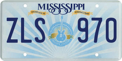 MS license plate ZLS970