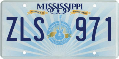 MS license plate ZLS971