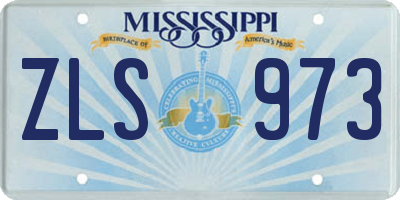 MS license plate ZLS973