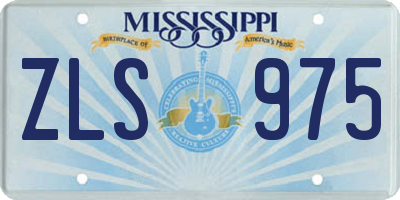 MS license plate ZLS975
