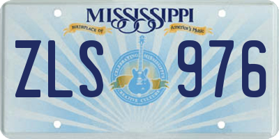 MS license plate ZLS976